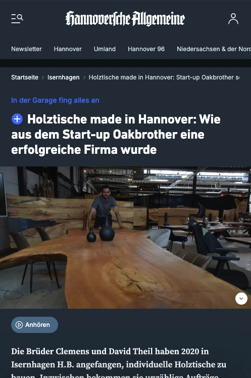 Oakbrother in der Presse — Berichterstattung 1